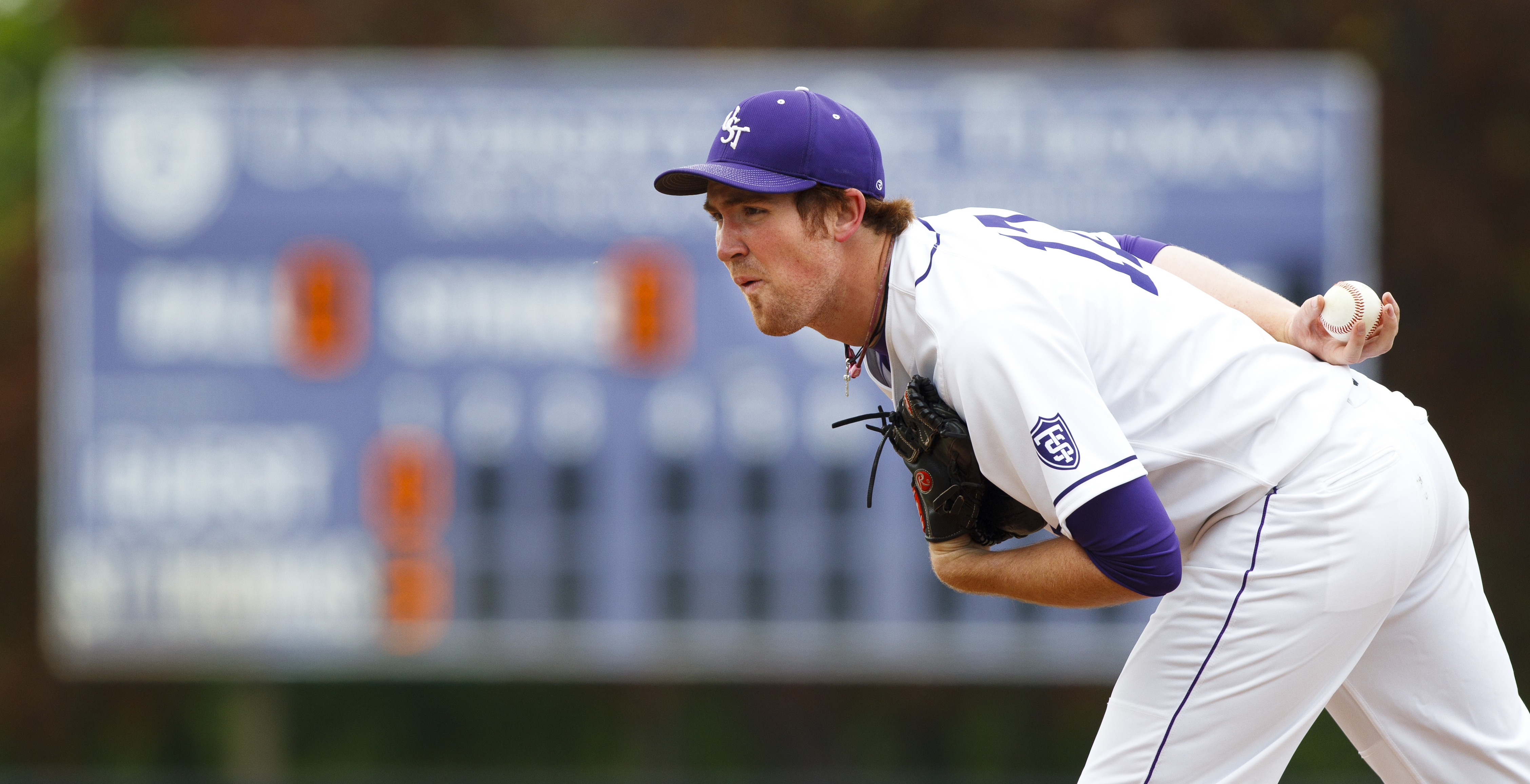 Steve Maher, St. Thomas' All-American pitcher and record-holder, is baffling D-I and D-II hitters in the Northwoods League for the Waterloo Bucks. (credit: University of St. Thomas/Mike Ekern)
