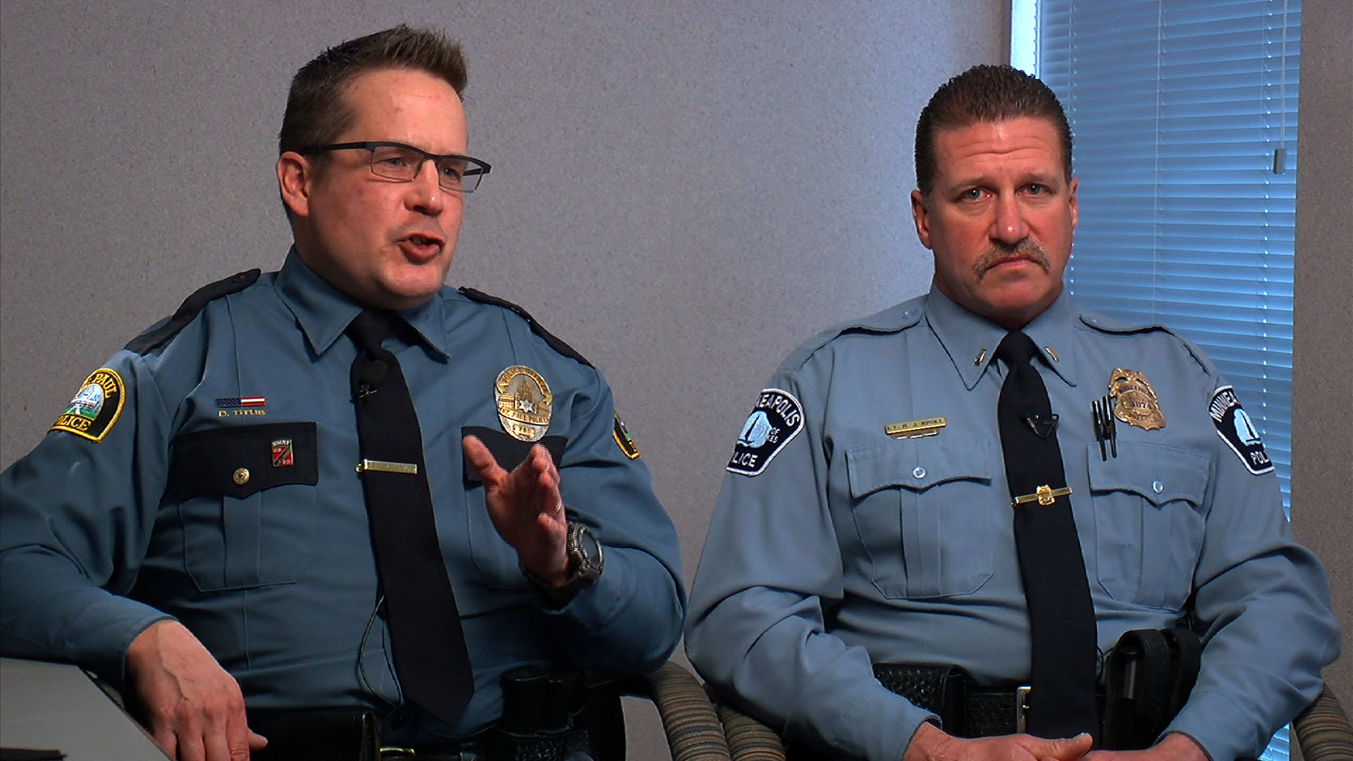 Officer Dave Titus & Lt. Bob Kroll (credit: CBS) 