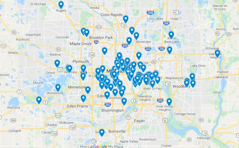Coronavirus In Minnesota Map Of Restaurants In The Twin Cities